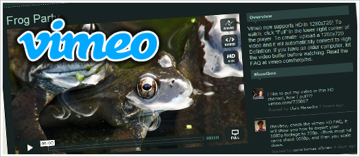Vimeo åker HD på nätet